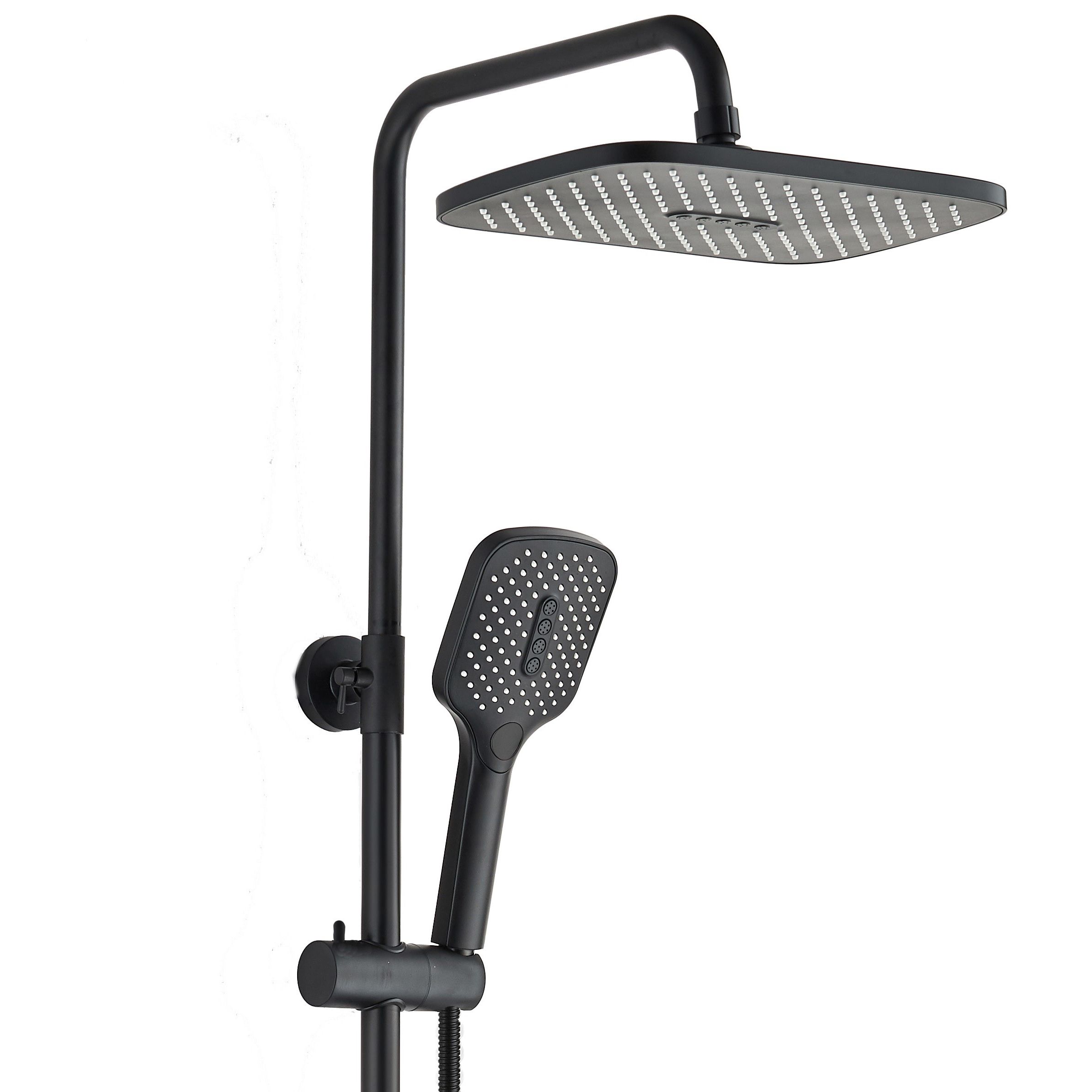 Душевая система Voda VST112Black черная с тропическим душем