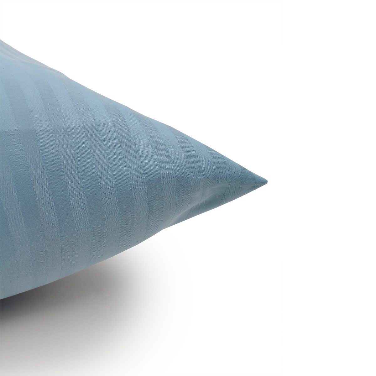 Наволочка страйп сатин голубой 50х70 см