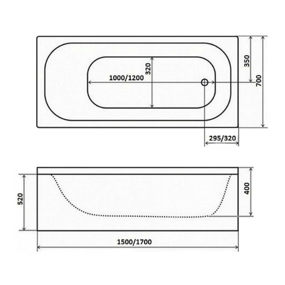 Ванна акриловая Triton Ультра 170x70 см