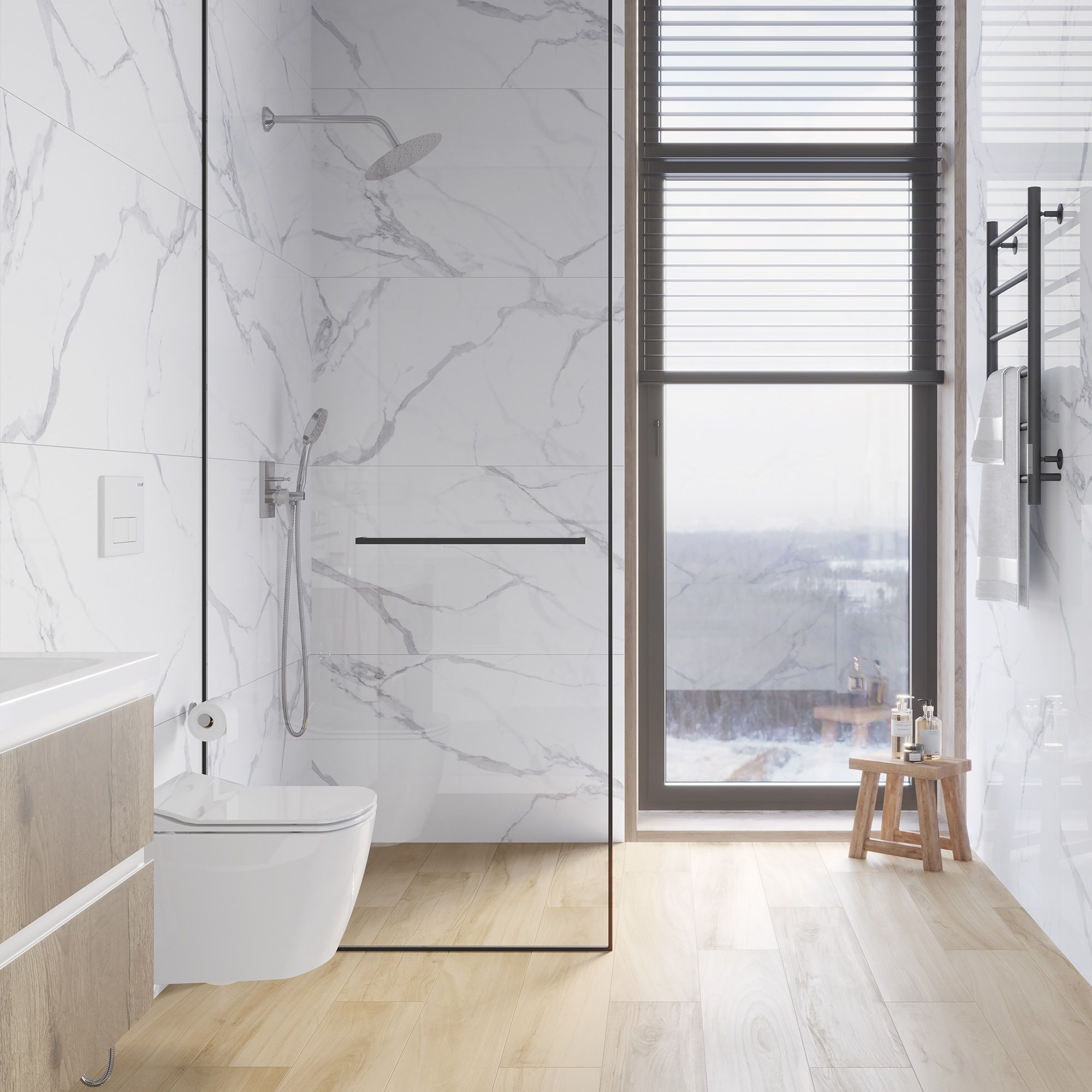 Керамогранит Ceradim Calacatta Splendid Silver 60х60 см белый полированный 1,44 м2