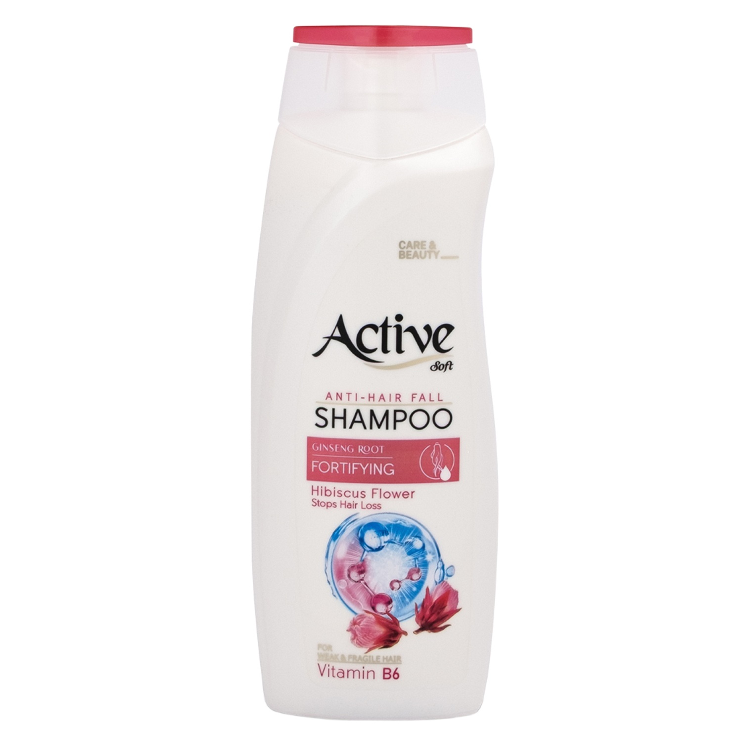 Шампунь для волос Active Care&Beauty С корнем женьшеня, цветком гибискуса и витамином B6 350 мл