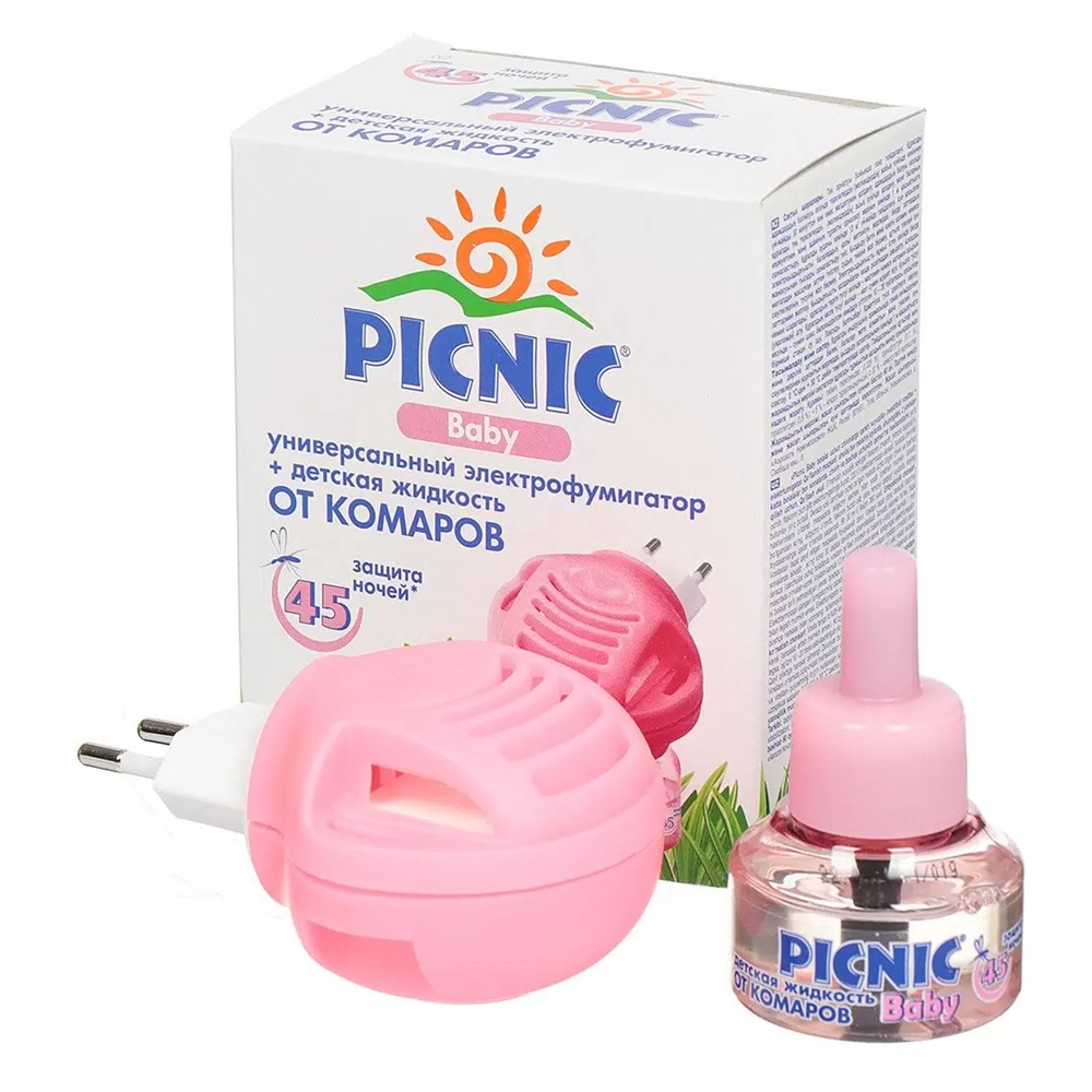 Комплект от комаров (фумигатор, жидкость 45 ночей) Picnic Baby