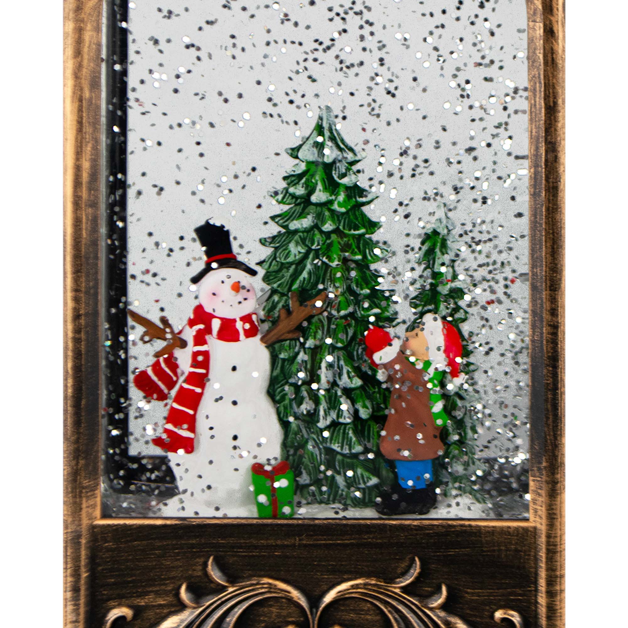 Украшение новогоднее Светильник Фонарь 23х10х5,8 см музыкальный 2024-2039