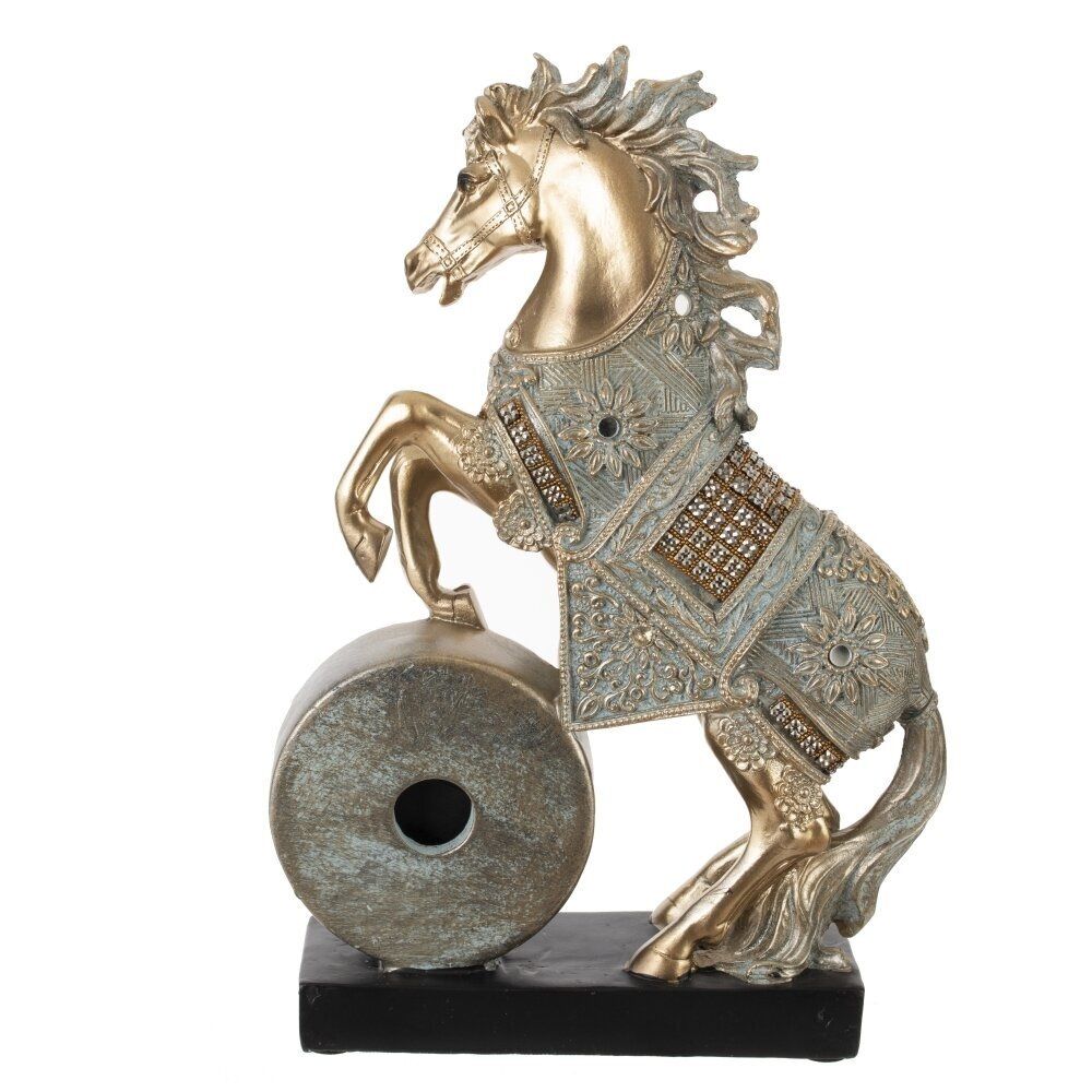 Фигурка декоративная Лошадь с часами L15 W5 H22 см 824465