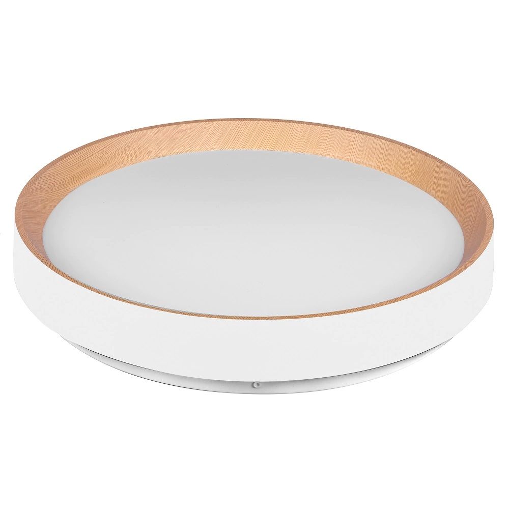 Светильник LED Luxe Диада 80 Вт дуб/белый НББД-RC-Р-1 с ИК ДУ Tango 480х70 мм основание 450 мм