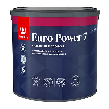 Краска ВД Tikkurila Euro7 C, бесцветная 2,7 л