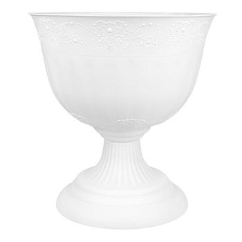 Вазон Альтернатива Венеция на ножке белый 45 см 17 л