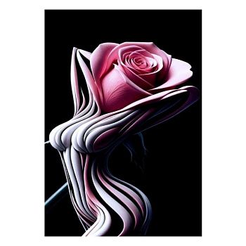 Картина интерьерная со смолой Девушка-роза 2 40х50 см 2025-0335