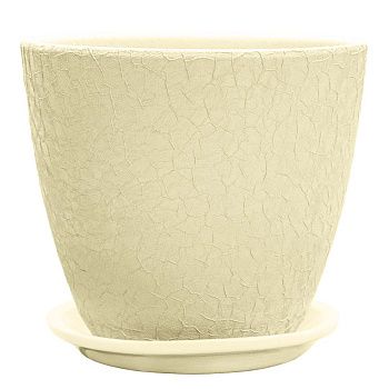 Горшок цветочный Бутон Винил бежевый 12 см 0,9 л