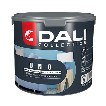 Краска водно-дисперсионная Dali Uno База А белая 2,5 л