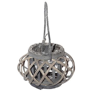 Украшение новогоднее подсвечник Корзинка 23х16х23 см 401848