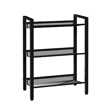 Полка для обуви Торонто 13 470х610х265 мм металл Черная