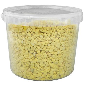 Крошка мраморная желтая 7,5 кг фракция 5-10 мм