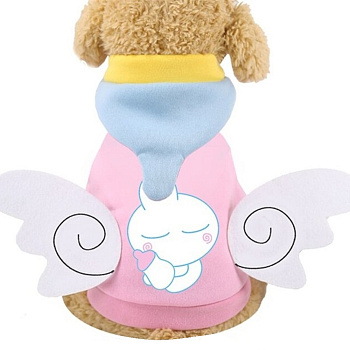 Кофта-толстовка с капюшоном для собак мелких пород Модный бро Ангел р XL Ultramarine