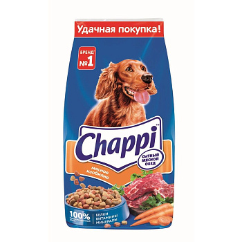 Корм для собак сухой Chappi Сытный мясной обед мясное изобилие 15 кг
