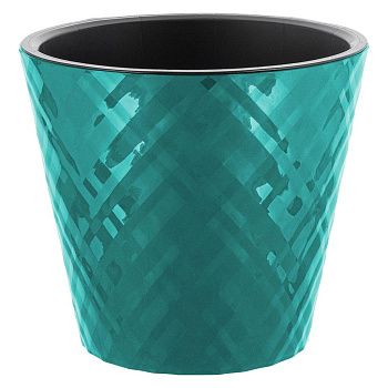 Горшок цветочный InGreen Manhattan Тропический лес 19 см 3,3 л c дренажной вставкой