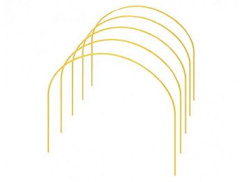 Дуги для парника металл в ПВХ 3 м d5,6 мм 5 шт желтые