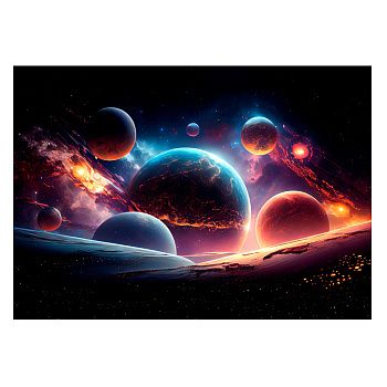 Картина интерьерная со смолой Планеты 1 40х50 см 2025-0264-1