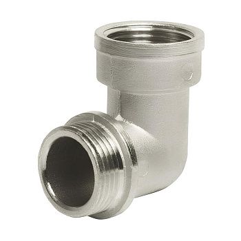 Угольник латунь никель 3/4" ВР/НР