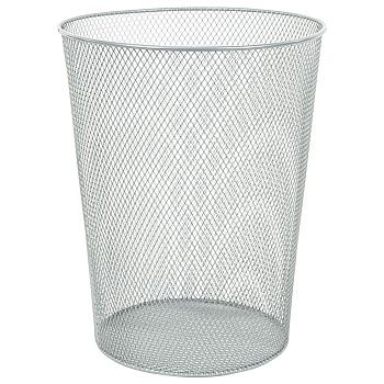 Корзина для бумаг 9 л Brauberg Germanium металлическая серебристая