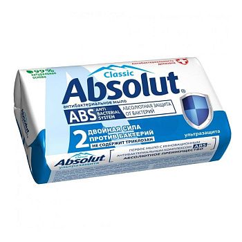 МЫЛО Absolut CLASSIC ультразащита антибактариальное 90г Весна