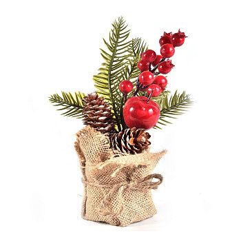 Композиция новогодняя декоративная h20 см 265662