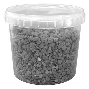 Крошка мраморная черная 7,5 кг фракция 5-10 мм