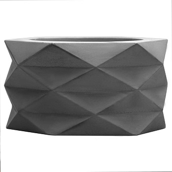 Кашпо Ромбы VipSet серый 7 см 0,15 л