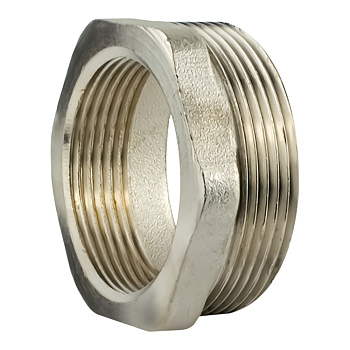 Футорка латунь никель 1 1/2''х2" ВР/НР