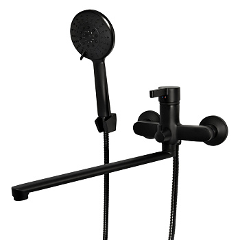 Смеситель для ванны Eleanti Вальс 0402.545 однорычажный длинный излив черный