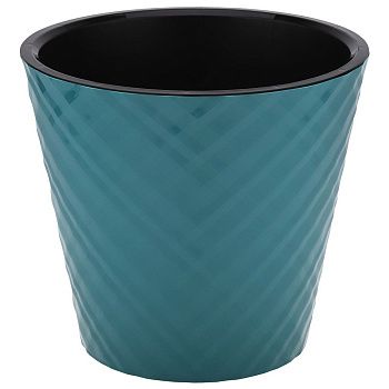 Горшок цветочный InGreen Manhattan Тропический лес 23 см 5 л c дренажной вставкой