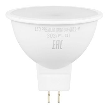 Лампа светодиодная 9W GU5.3 MR16 4000K (LED PREMIUM MR16-9W-GU5.3-W) Включай (1/10/100) (2г)