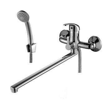 Смеситель для ванны Rossinka A35-32 однорычажный длинный плоский излив 350 мм