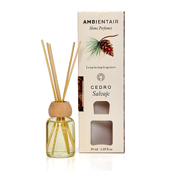Аромадиффузор с палочками Ambientair Cedro Salvaje Дикий кедр 50 мл