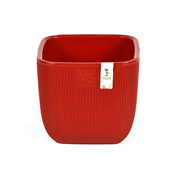 Горшок цветочный VipSet Фабио красный 1,95 л с дренажной системой