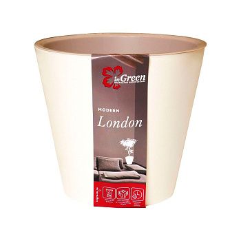 Горшок цветочный London на колесах сливочный 33 см 16 л