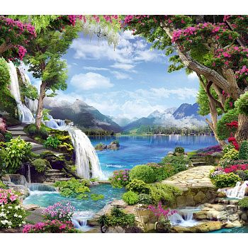 Фотообои бумажные Горный оазис 319 294х260 см