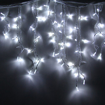 Гирлянда для улицы Бахрома Мерцание 50 м 70 см 990 ламп LED прозр. пров, IP44, холодный белый 2025-0169