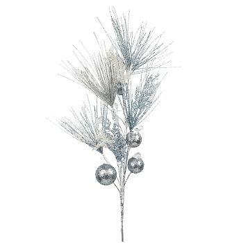 Украшение новогоднее Ветка 30х76х1 см голубой 746610