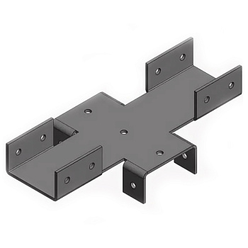 Кронштейн x-образный для крепления трубы 40x40 мм RAL 9005