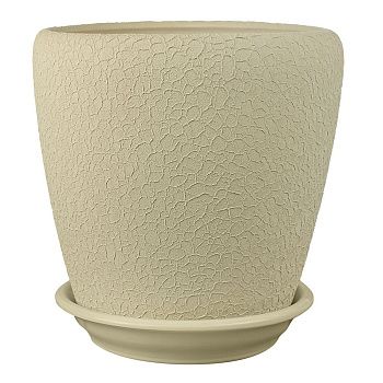 Горшок цветочный Грация шелк бежевый 2,5 л