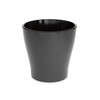 Горшок цветочный двойной Лея графитовый 2,2 л