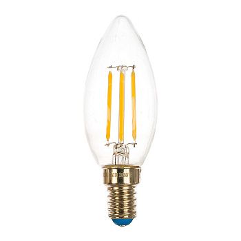 Лампа светодиод.диммируемая LED-C35-5W/NW/E14/CL/DIM 450Лм GLA01TR Форма "свеча", прозрачная. Серия Air. Белый свет (4000K). Картон. ТМ Uniel