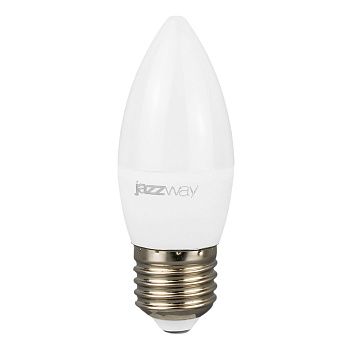 ЛАМПА светод, бел.свет PLED-ECO-C37 5W 4000K E27 400lm 230V 50Hz Jazzway