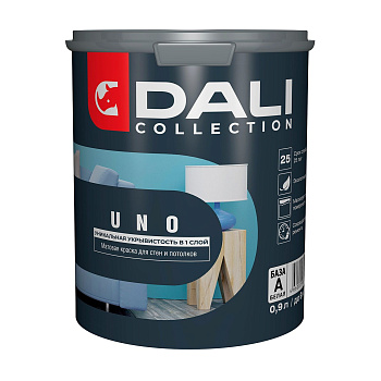 Краска водно-дисперсионная Dali Uno База А белая 0,9 л