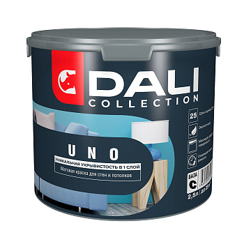 Краска водно-дисперсионная Dali Uno База С прозрачная 2,5 л