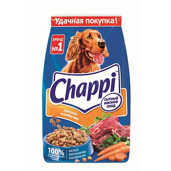 Корм для собак сухой Chappi Сытный мясной обед мясное изобилие 2,5 кг