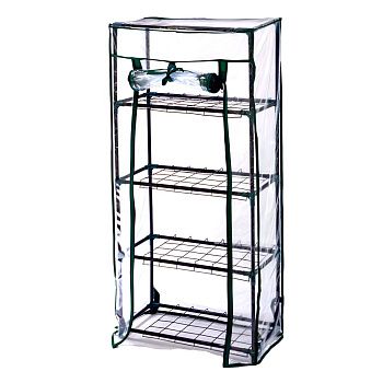 Парник для рассады 46x24x100 см 4 полки с чехлом ГеоПластБорд зеленый