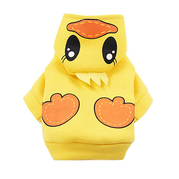 Кофта-толстовка с капюшоном для собак мелких пород Модный бро Цыпленок р XL Ultramarine