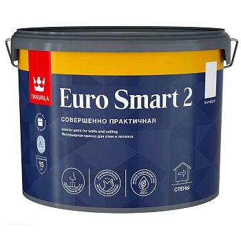 Краска ВД Tikkurila EURO SMART 2 VVA гл/мат 9л